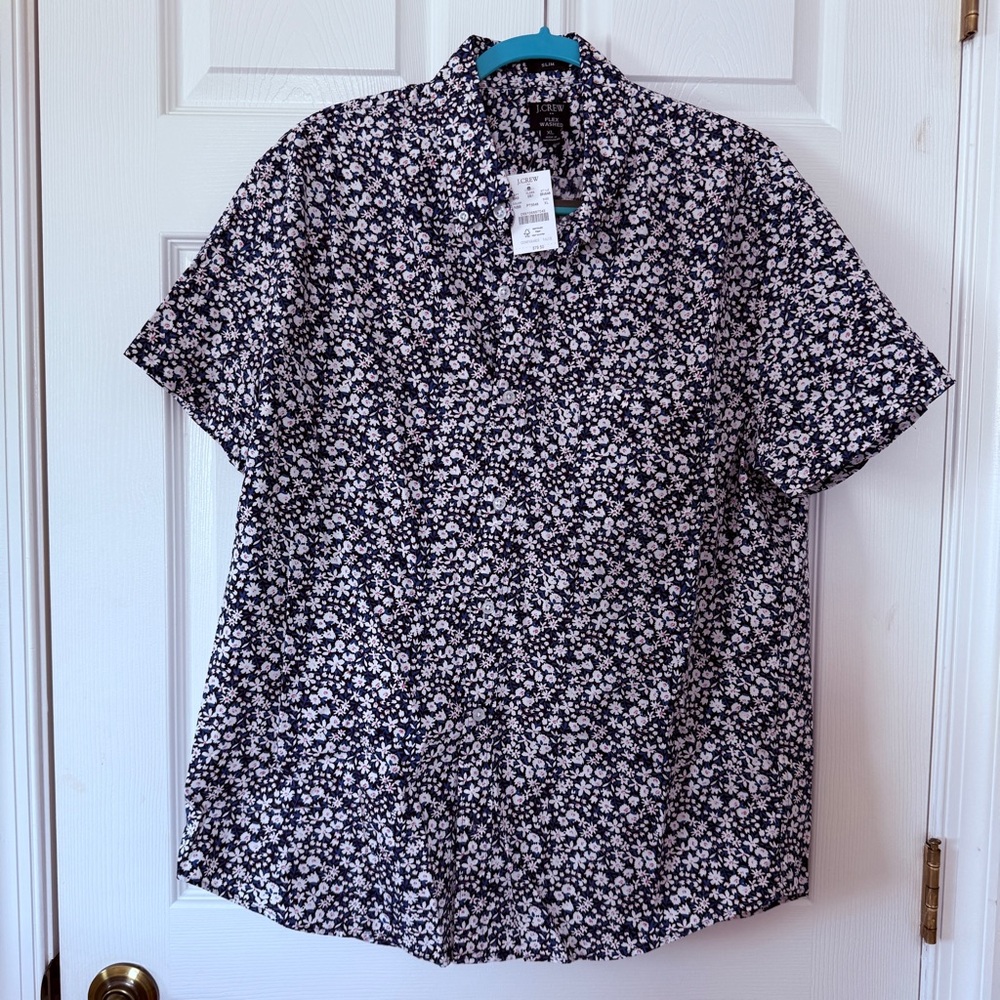 NWT J. Crew Floral Print Casual Shirt XL